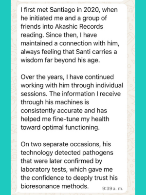 Testimonio de paciente Santiago Rafael — caso 13